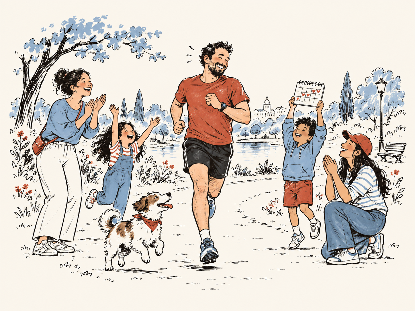 How many days will Dad go running this year?